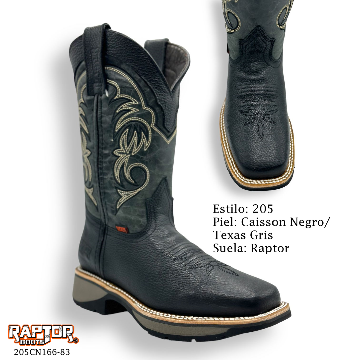 BOTA RAPTOR 205 CAISSON NEGRO SIN CASQUILLO