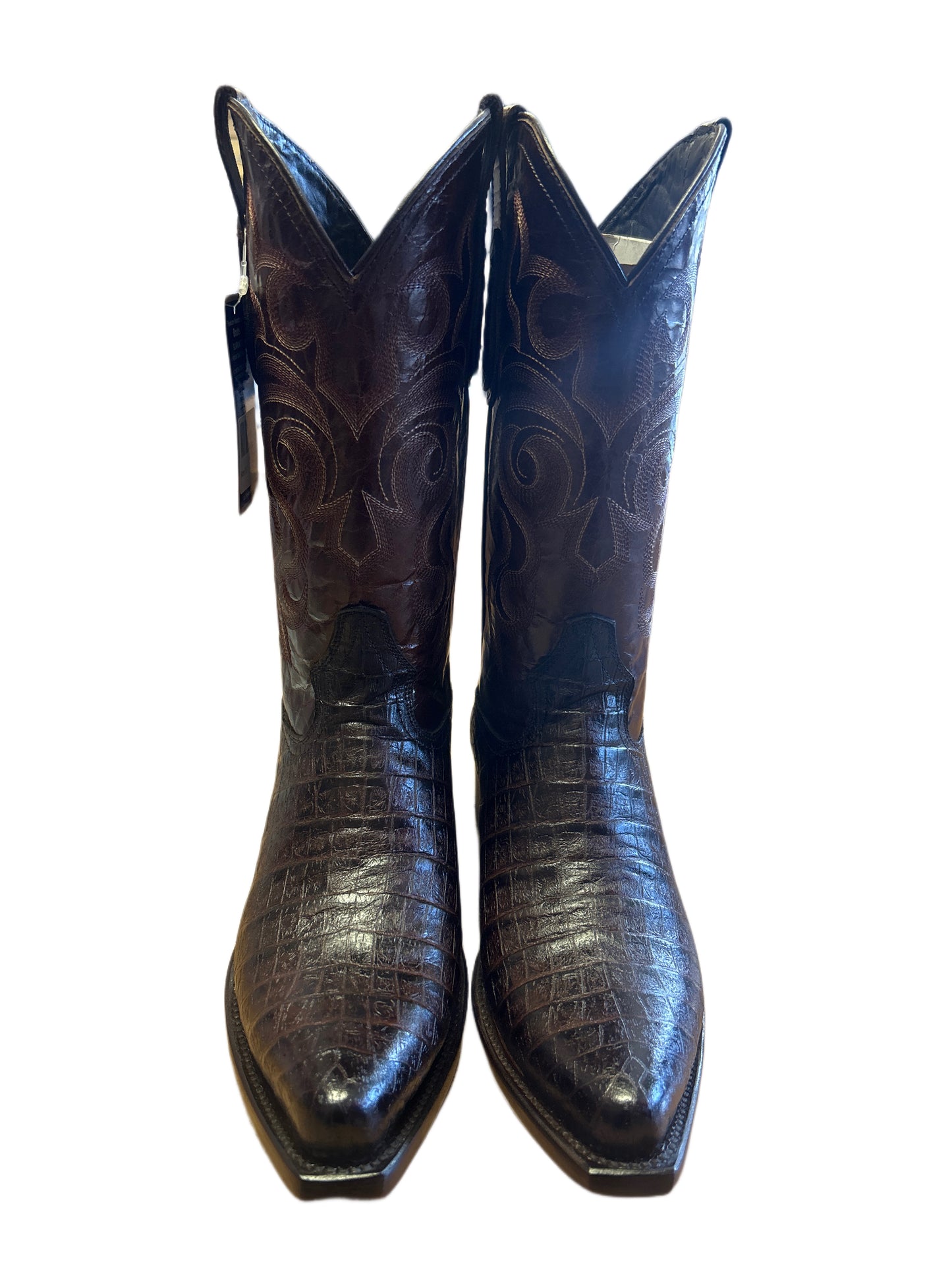 BOTA EL VAQUERO PRINT LEATHER CAIMAN BELLY COLOR CHOCOLATE