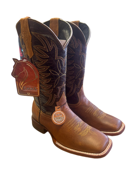 CAVAL BOOTS CAISSON THANG BARZA COGNAC