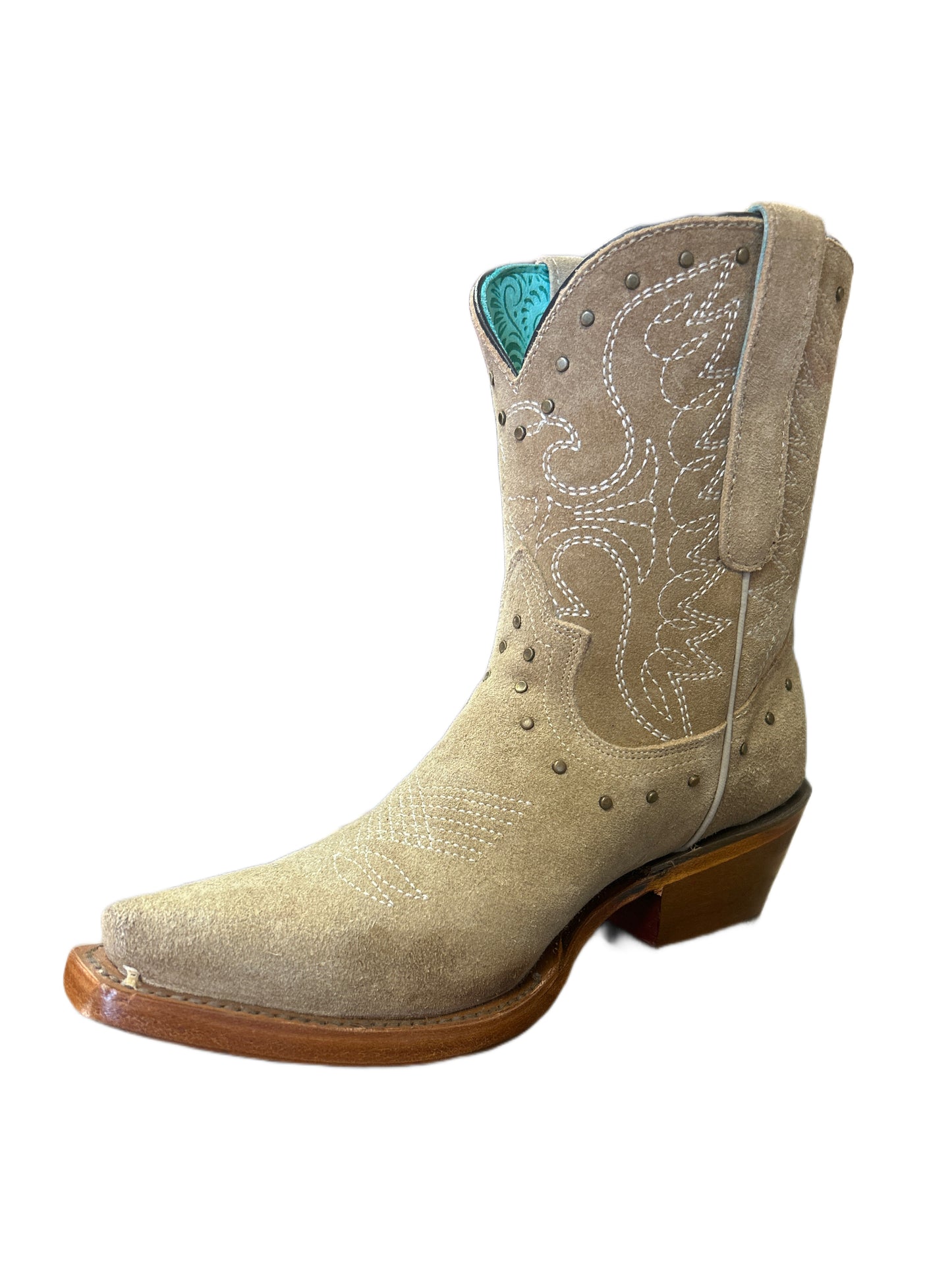 BOTA VAQUERA QUINCY MUJER SNIP TOE TOBACCO